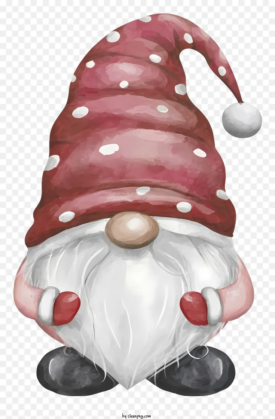 Kartun Gnome，Topi Bergaris Merah Dan Putih PNG
