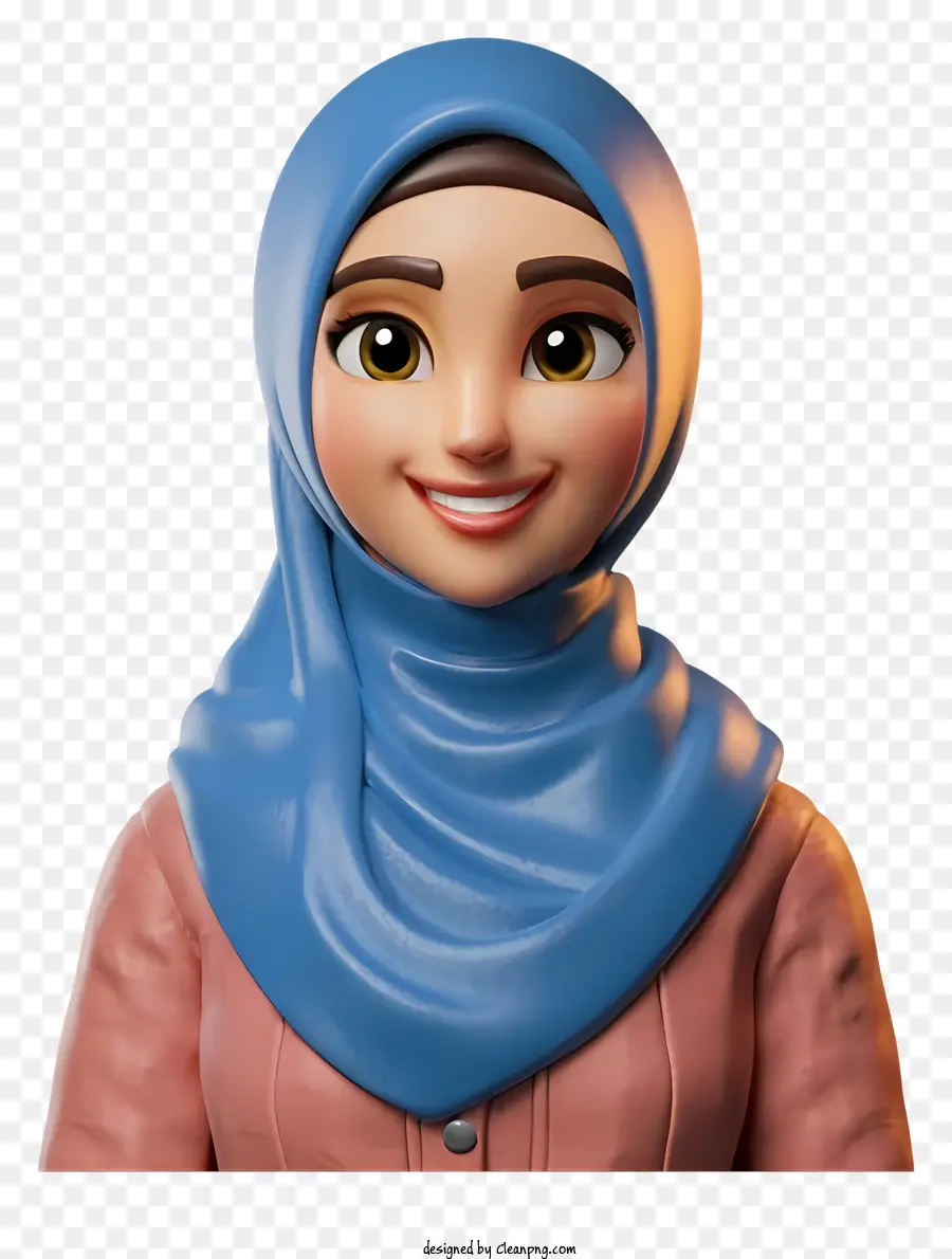 Hijab Biru，Orang Yang Tersenyum PNG