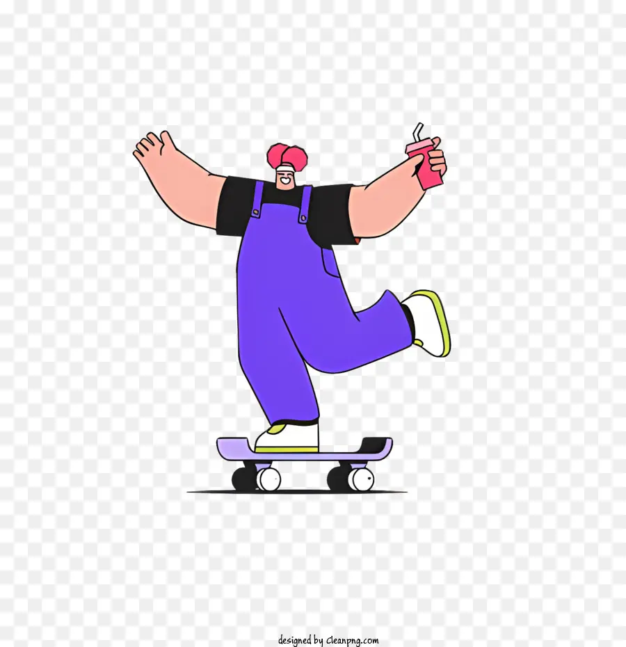 Skateboard，Orang Dengan Minuman PNG