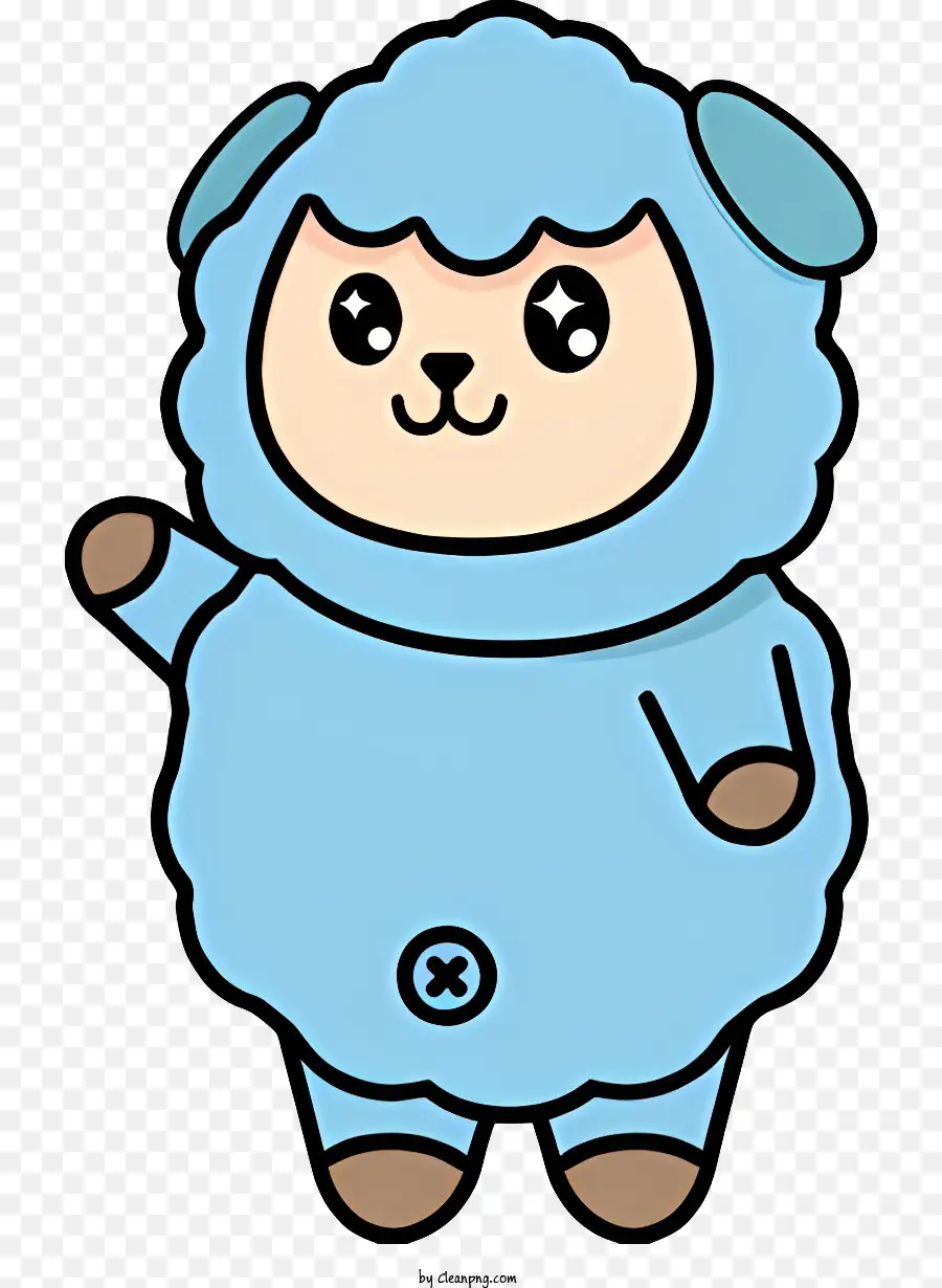 Karakter Kartun，Kostum Domba Biru PNG