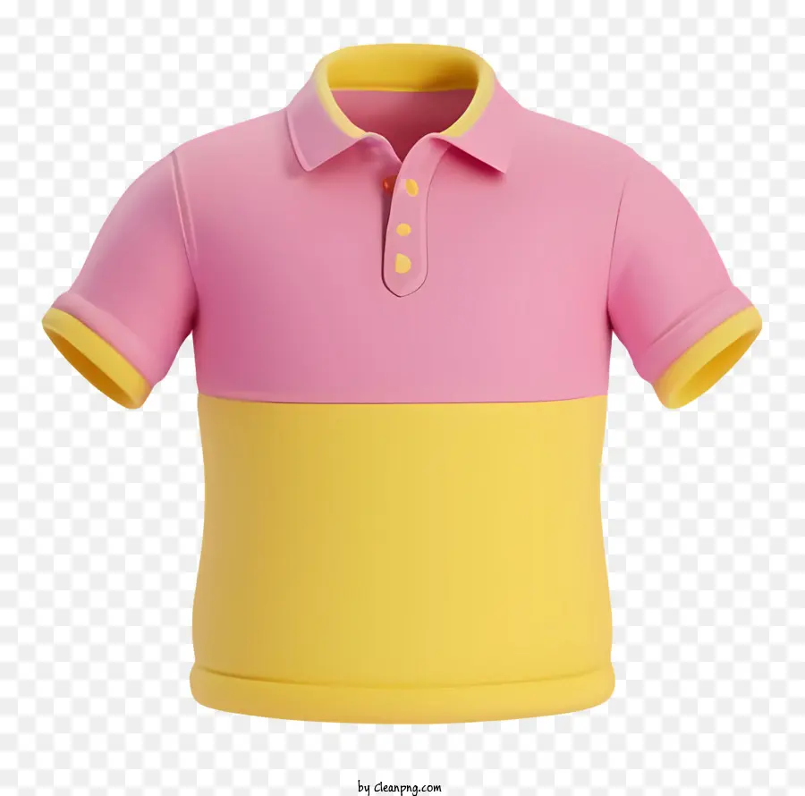 Kaos Polo Warna Pink Dan Kuning，Kemeja Polo PNG