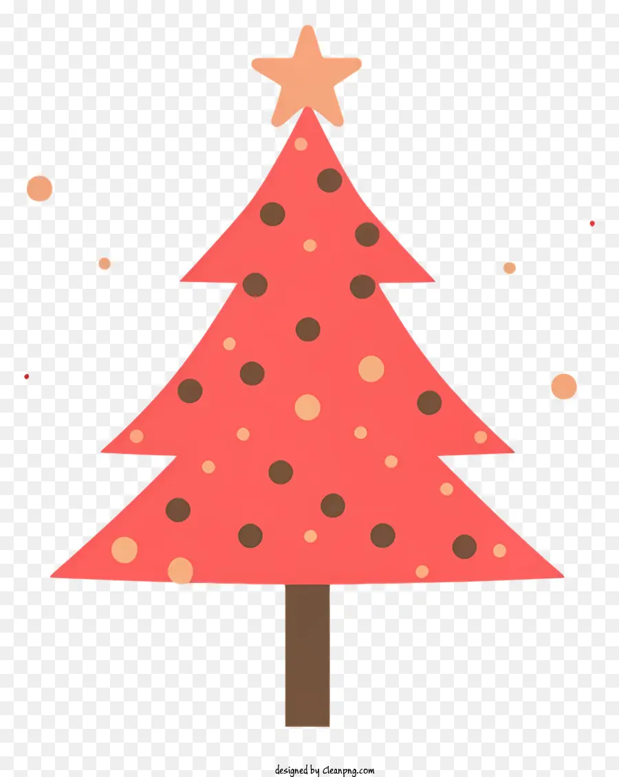 Merah Pohon Natal，Titik Polka Putih PNG