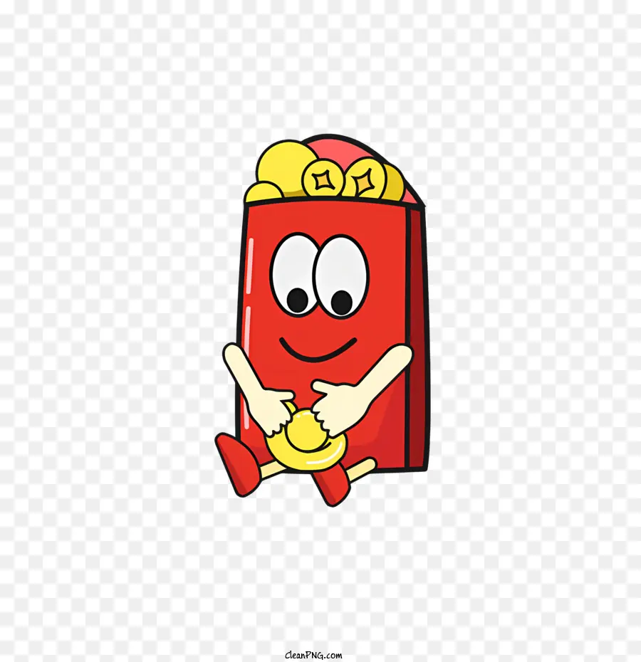 Karakter Kartun，Kotak Merah PNG