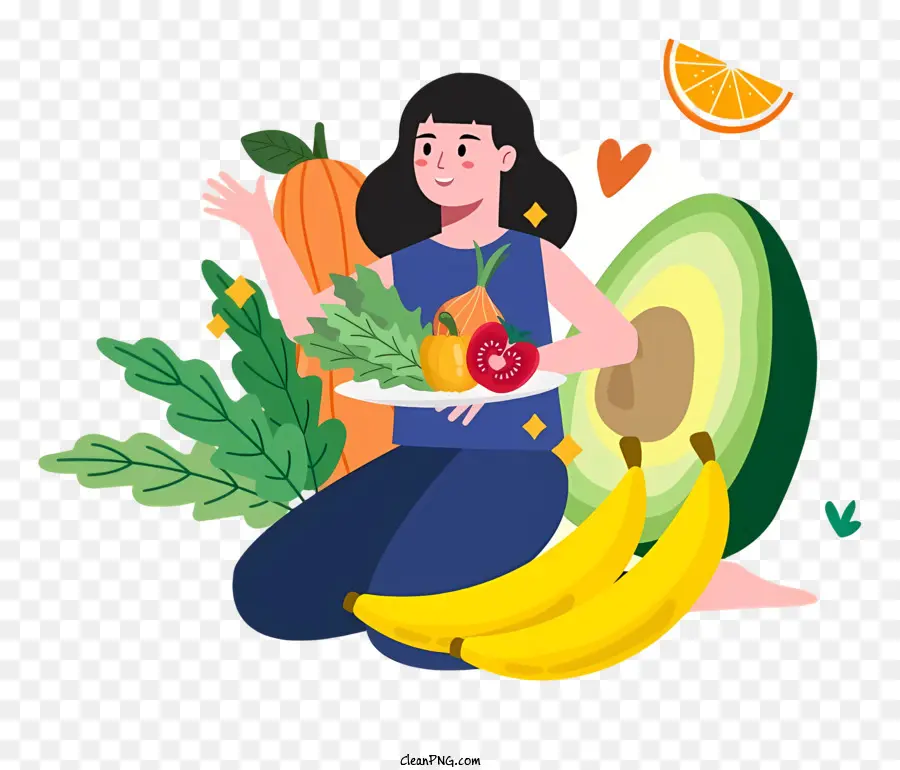 Buah Dan Sayuran，Kartun Ilustrasi PNG