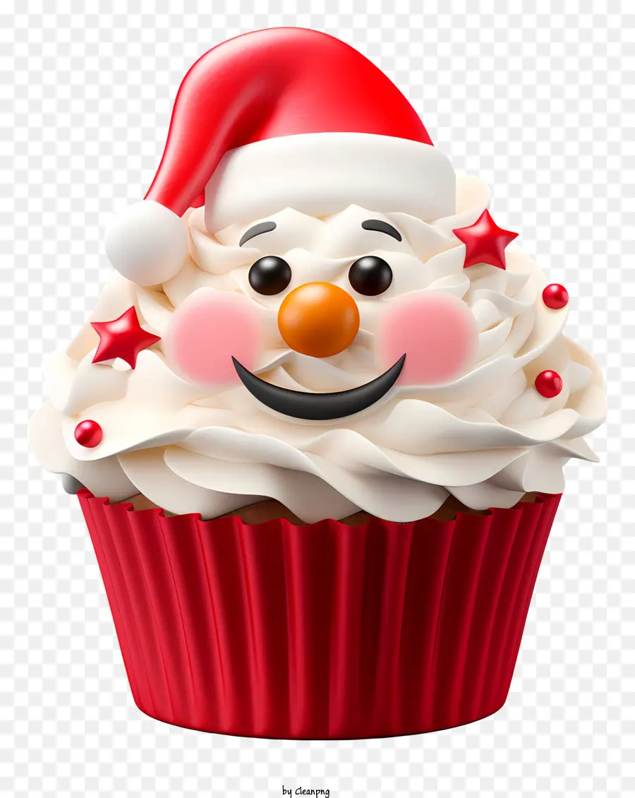 Cupcake，Topi Santa Claus PNG