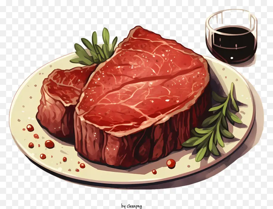 Steak，Plat Putih PNG