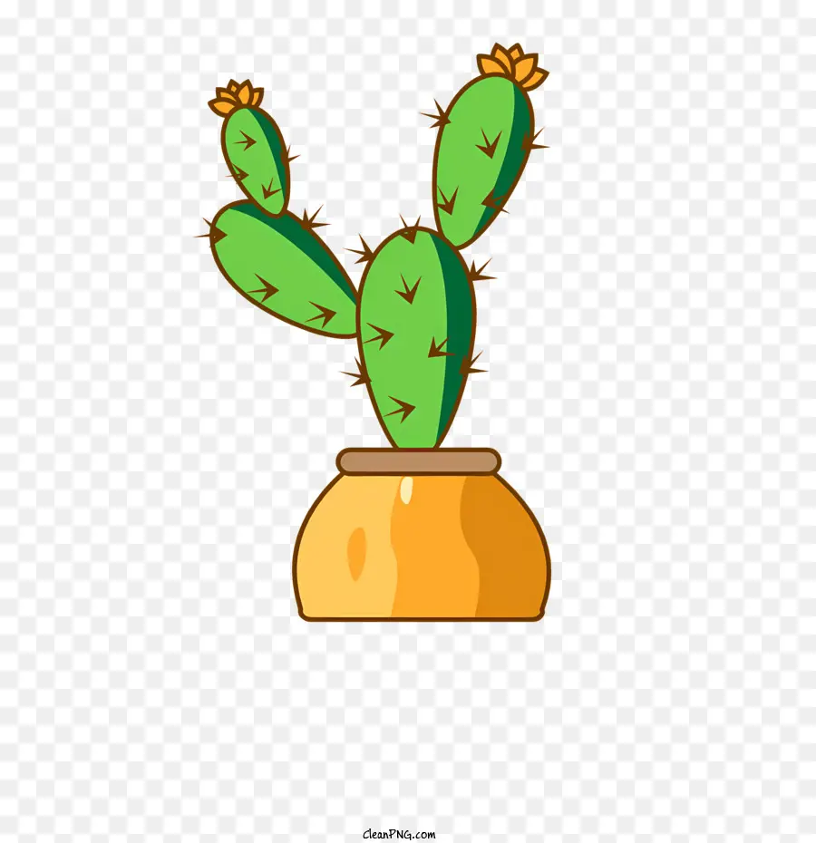 Pot Kaktus，Daun Kaktus PNG