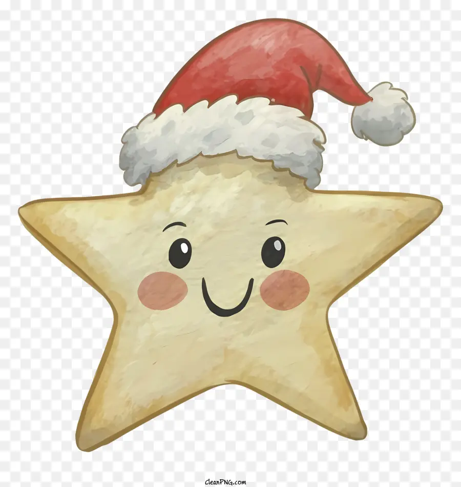 Tersenyum Bintang，Topi Santa Claus PNG