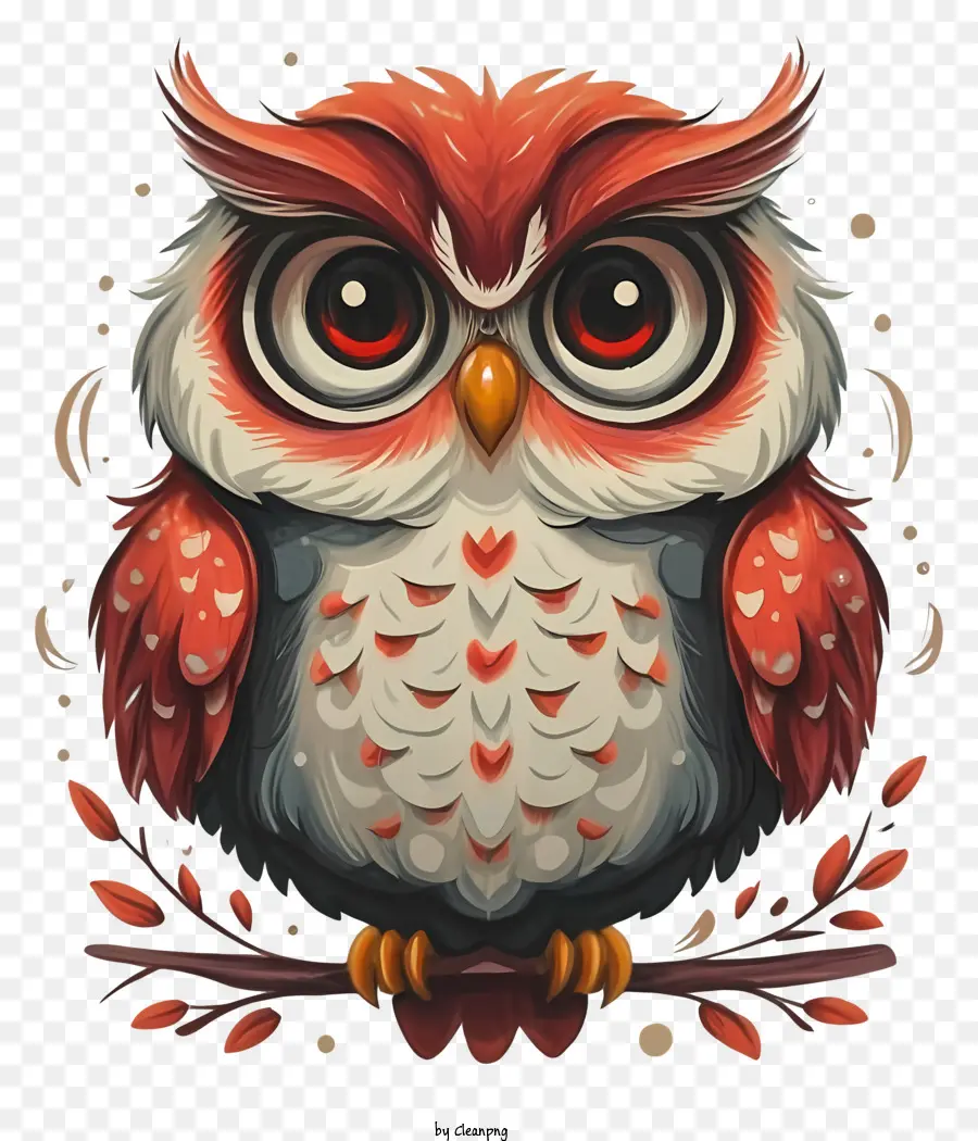 Burung Hantu Merah，Lucu Owl PNG