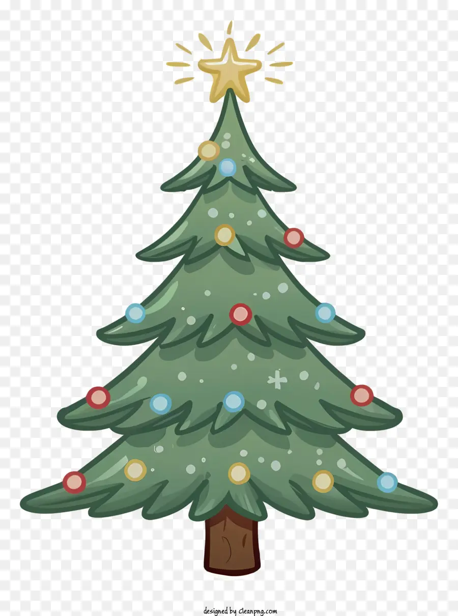 Pohon Natal，Lampu Warna Warni PNG