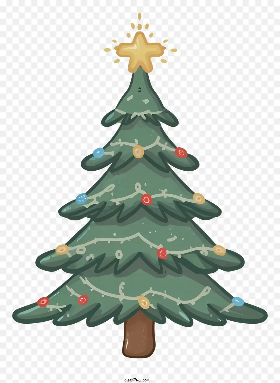 Pohon Natal，Hijau Pohon PNG