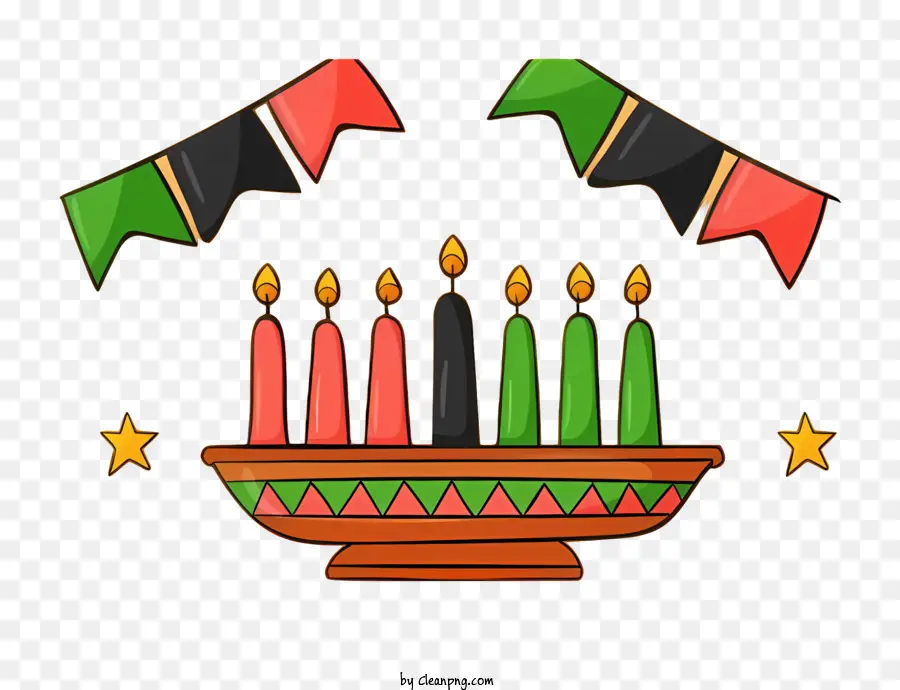 Lilin Beraneka Warna，Lilin Kwanzaa PNG