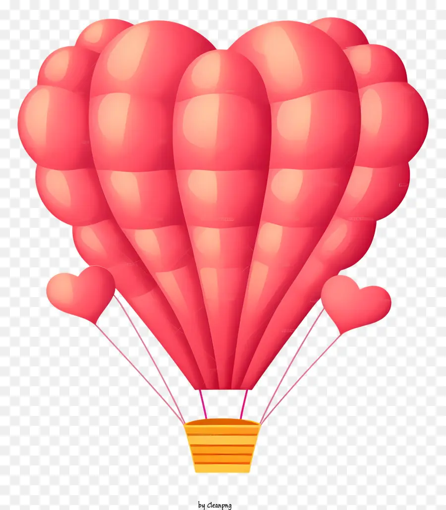 Balon Udara Panas，Jantung Berbentuk Balon PNG
