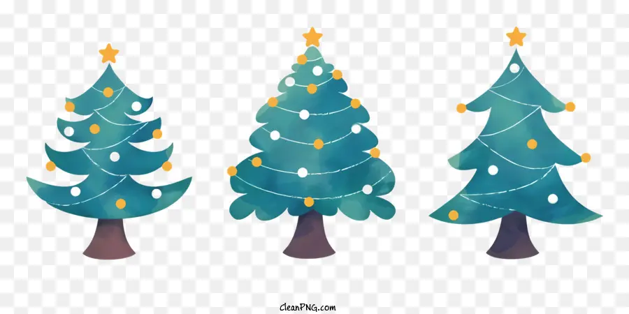 Pohon Natal，Lampu Emas PNG