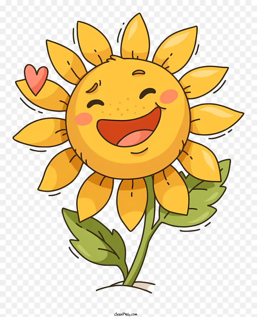 Bunga Matahari Tersenyum，Kelopak Ditutup PNG