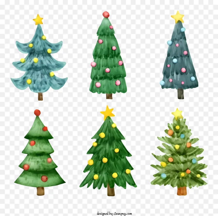 Pohon Natal，Warna Warni Pohon PNG
