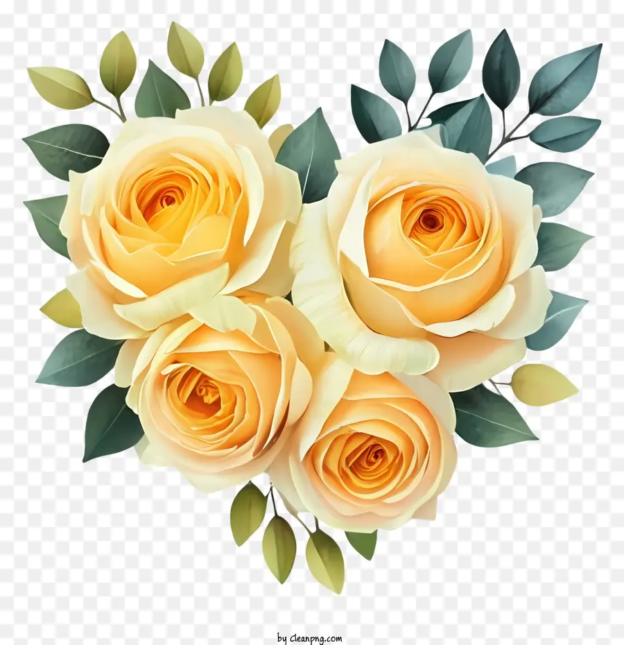 Vas Berbentuk Hati，Mawar Putih PNG