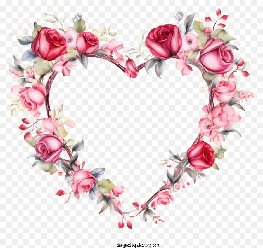 Mawar Merah Muda，Heartshaped Mawar PNG