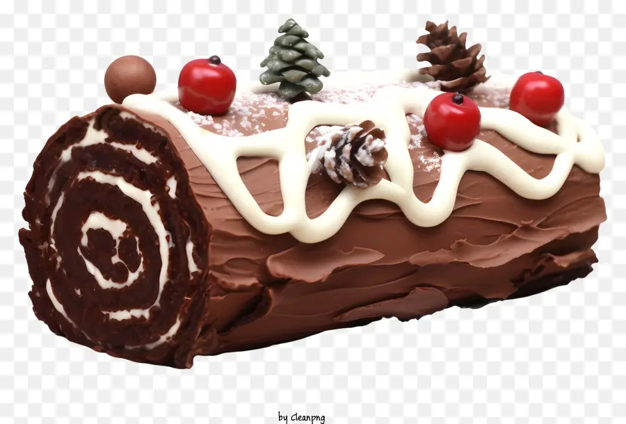 Kue Coklat，Kue Log Yule PNG