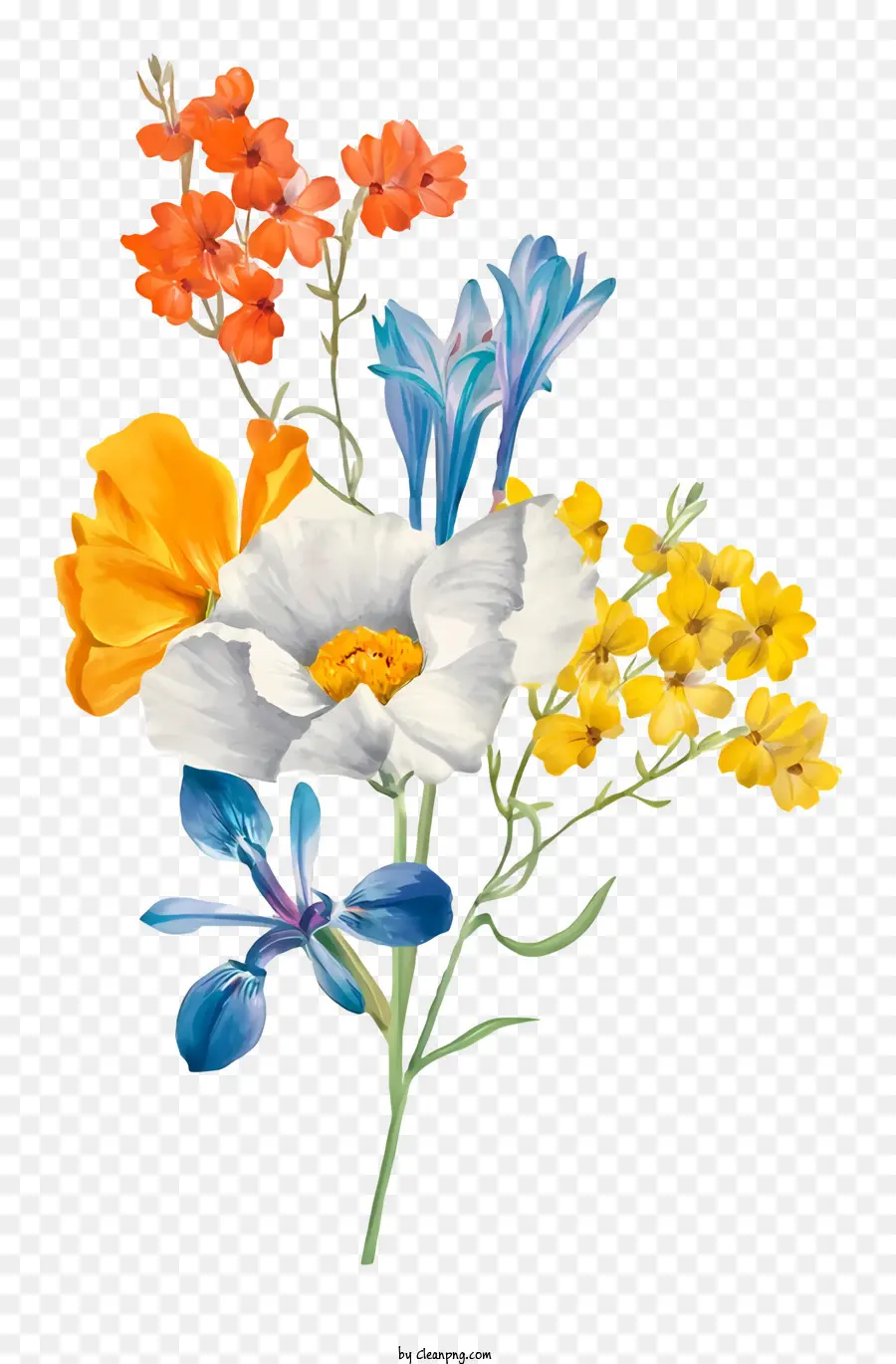 Karangan Bunga，Bunga Putih PNG