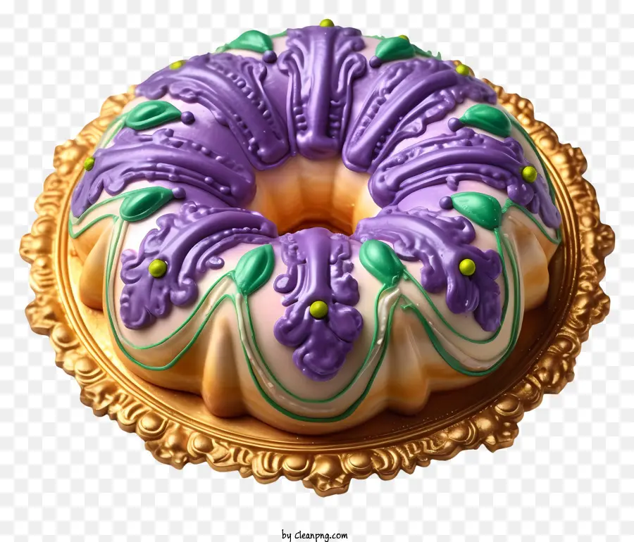 Kue Lavender，Kue Yang Dihiasi PNG