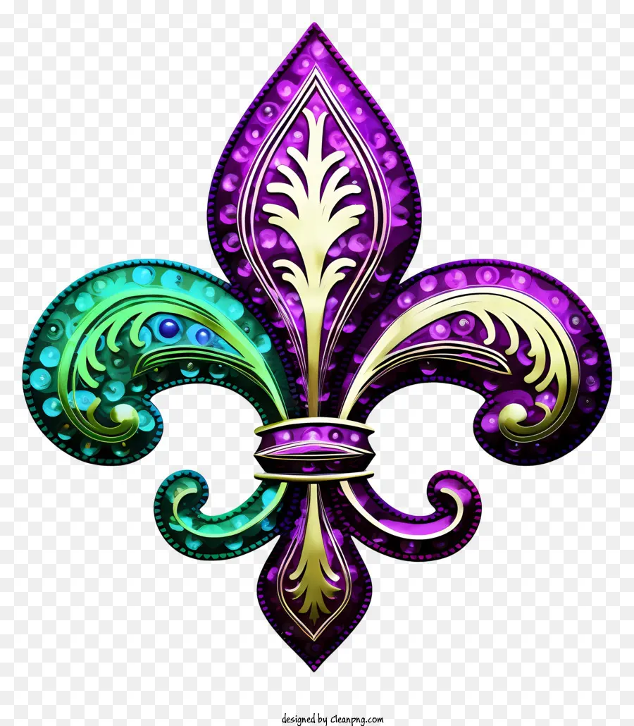 Fleur De Lis，Ungu PNG