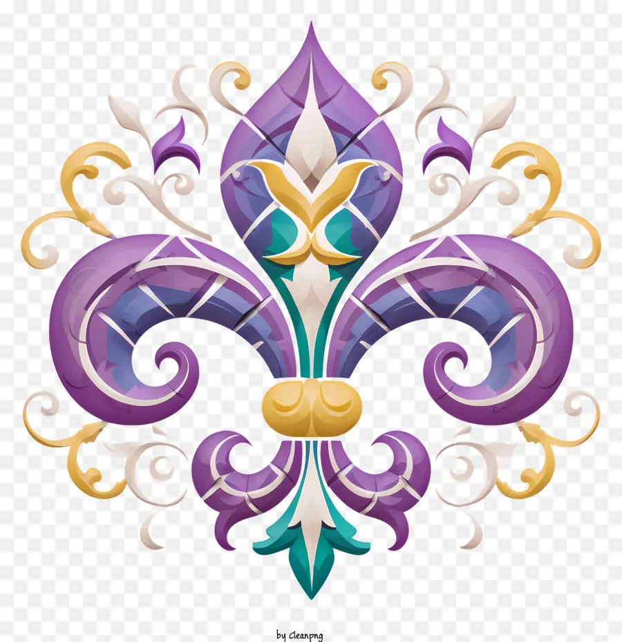 Fleur De Lis，Fleur De Lis Ungu PNG