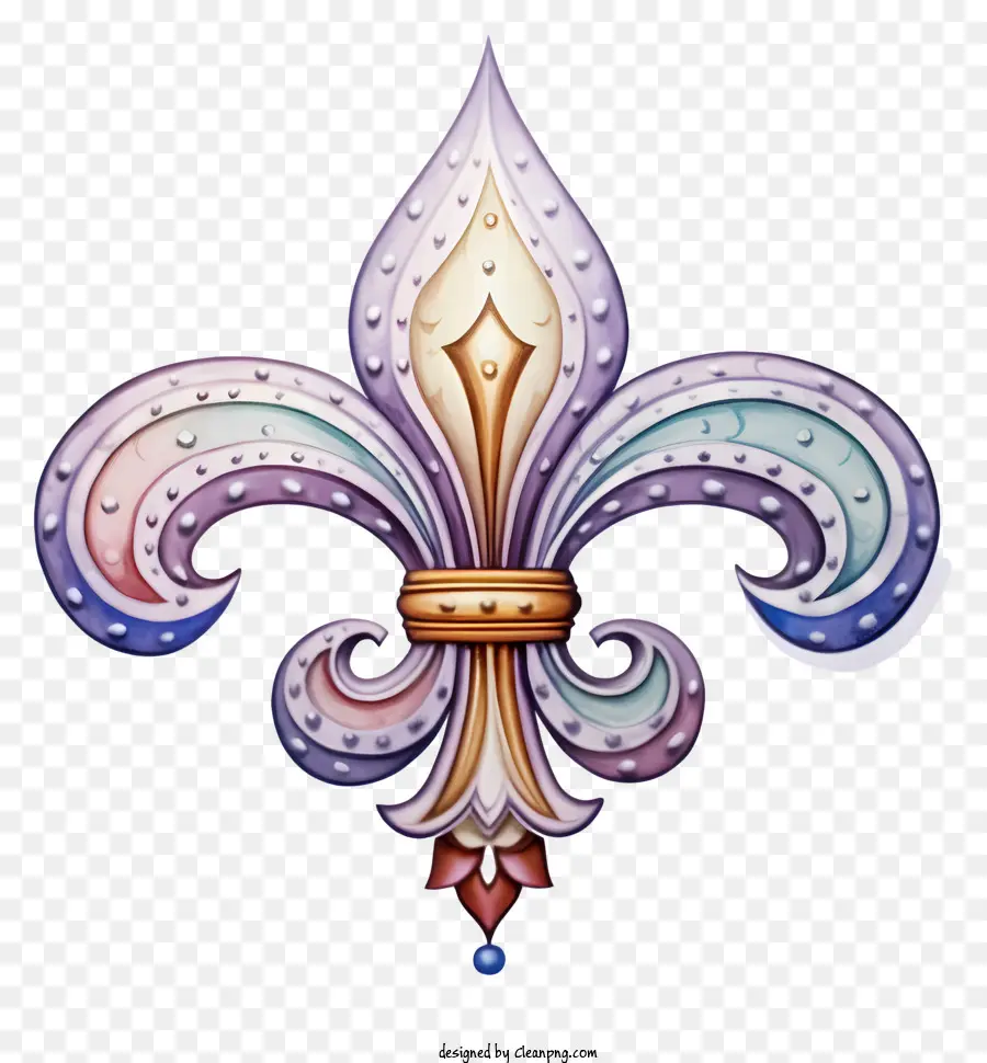 Desain Fleur De Lis，Fleur De Lis Yang Berwarna Warni PNG