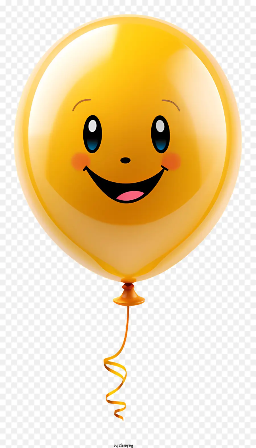 Balon Kuning，Wajah Tersenyum PNG