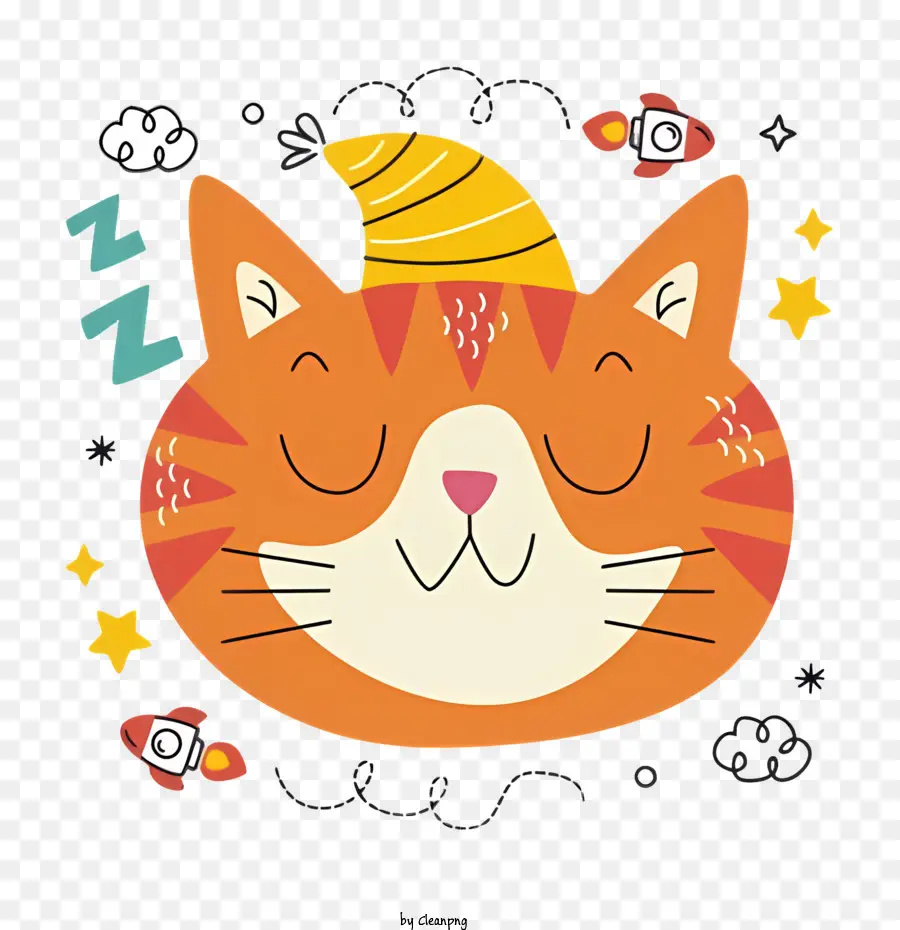 Kucing Oranye，Kucing Tidur PNG