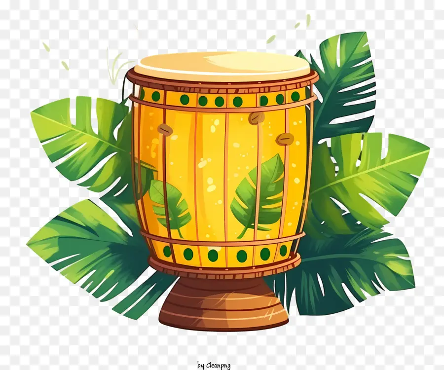 Drum Bambu，Drum Dekoratif PNG