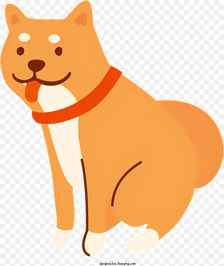Anjing Oranye Kecil，Merah Kerah PNG