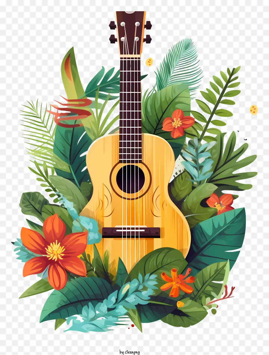 Gitar，Daun Daun PNG