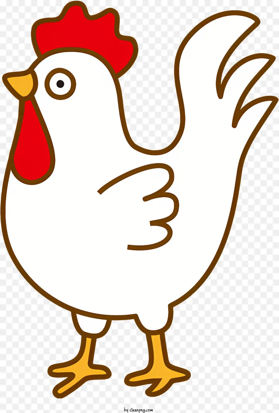 Kartun Ayam，Ayam Jantan Berdiri PNG