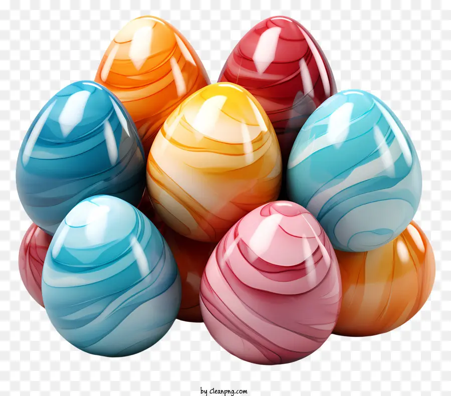 Telur Paskah，Telur Warna Warni PNG
