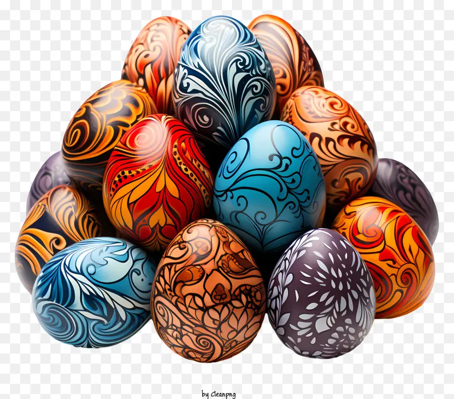 Telur Paskah，Telur Yang Dirancang Dengan Rumit PNG