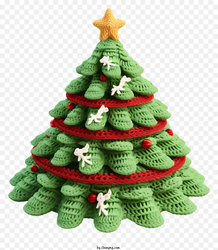 Pohon Natal Yang Dirajut，Pohon Natal Yarn PNG