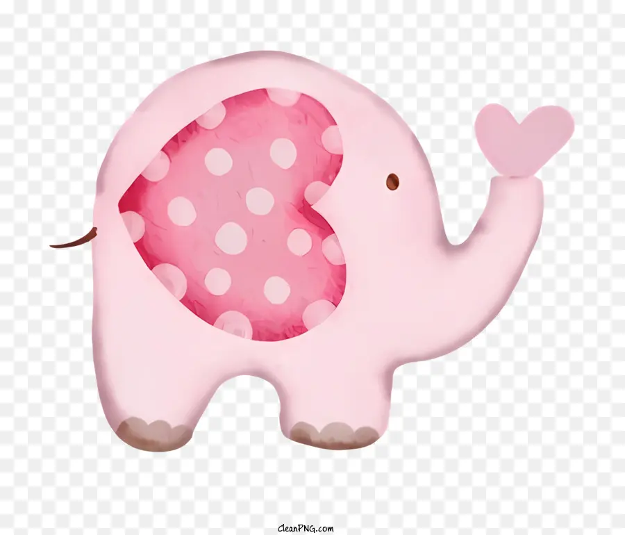 Gajah Pink，Pola Polka Dot PNG