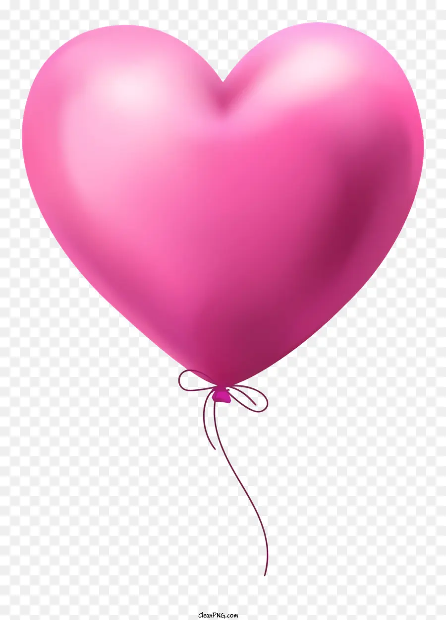 Heartshaped Balon，Balon Merah Muda PNG