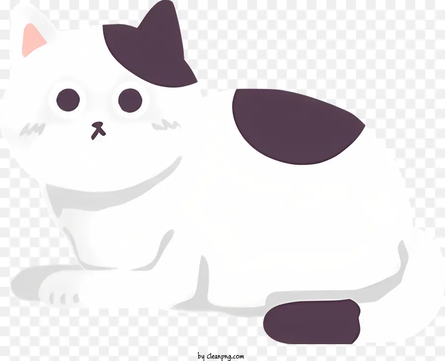 Kucing Putih，Bintik Bintik Hitam PNG
