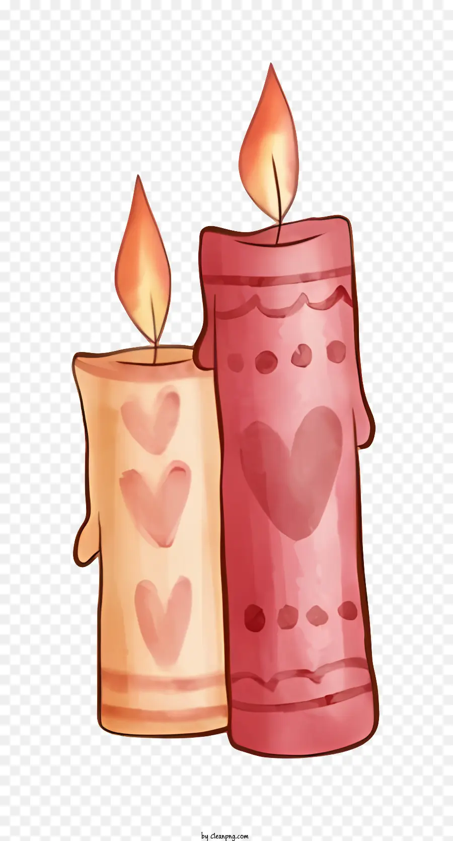 Lilin Hari Kasih Sayang，Lilin Kertas PNG