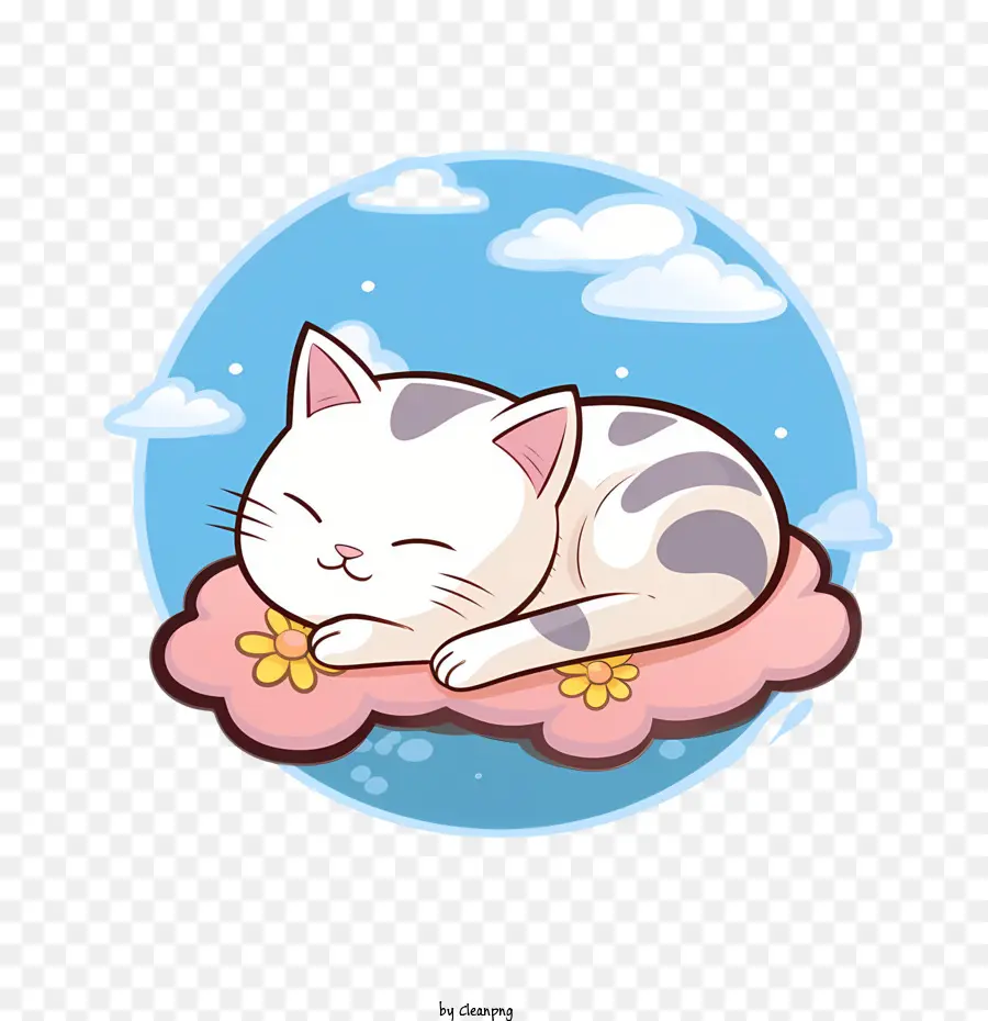 Kucing Tidur，Kartun Kucing Lucu PNG