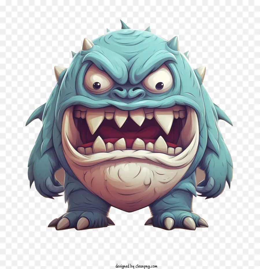 Kartun Monster，Rakasa Biru PNG