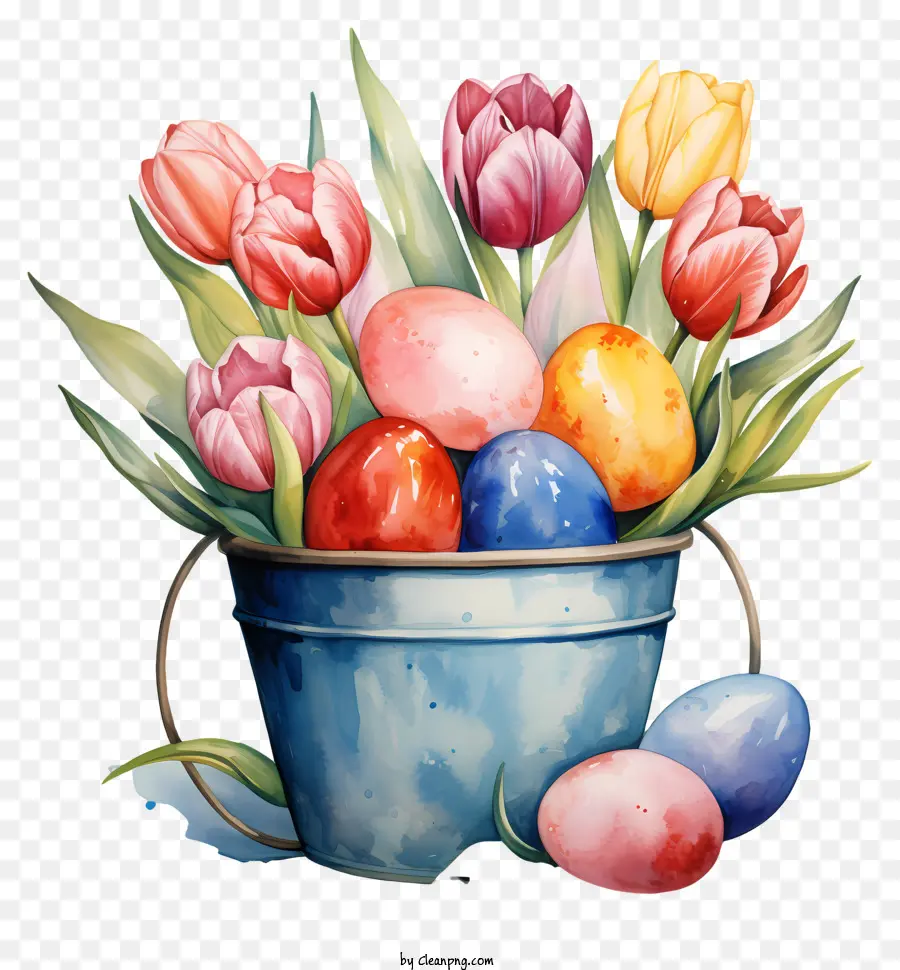 Tulip，Telur Paskah Dan Tulip PNG