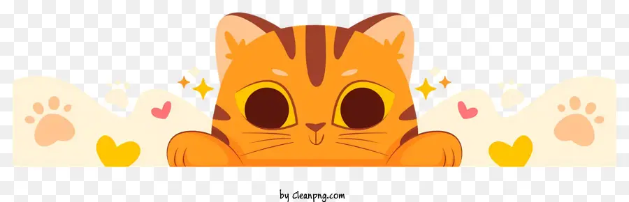 Kucing，Bulu Oranye Emas PNG