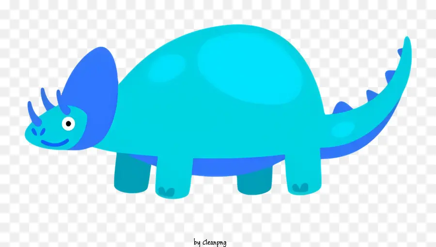 Dinosaurus Biru，Kartun PNG