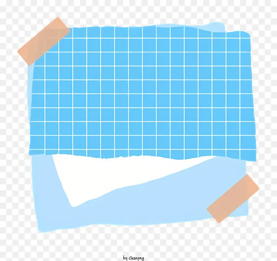 Lembaran Kertas Biru，Putih Grid PNG