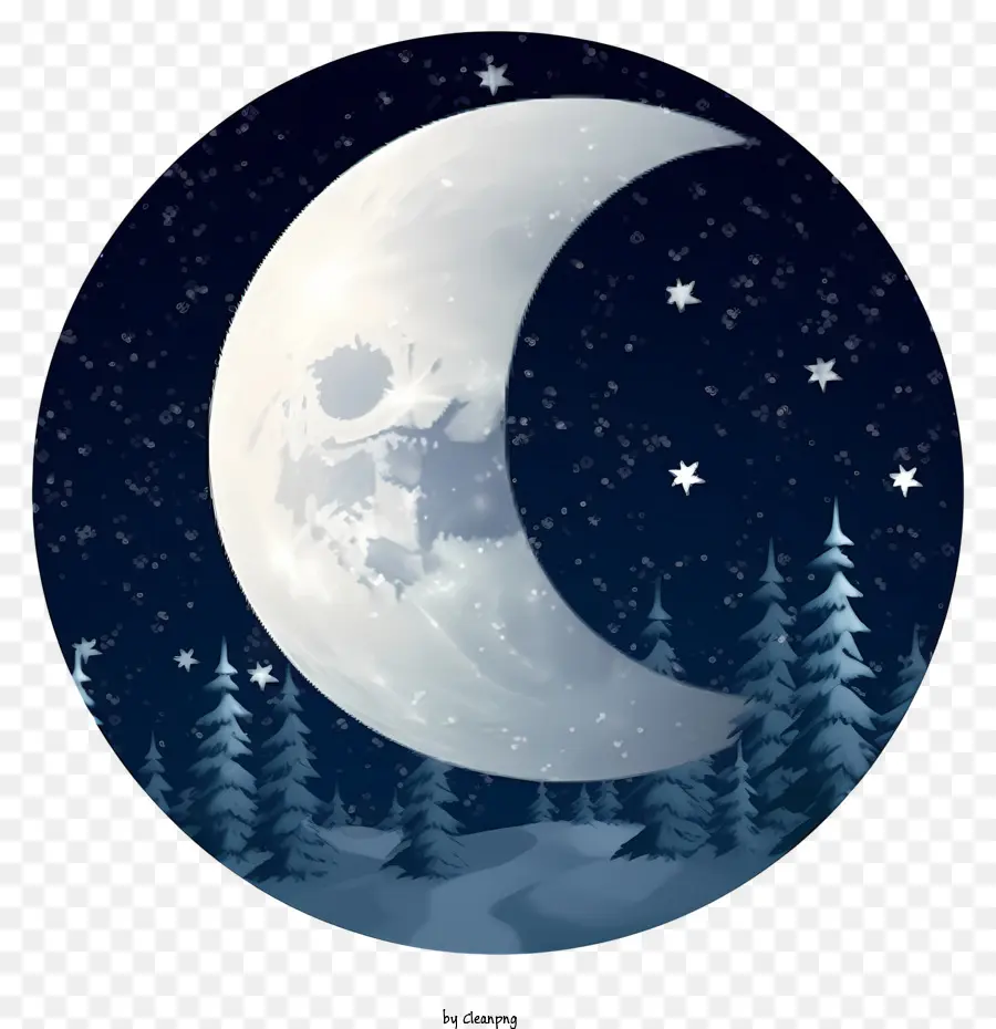 Bulan Purnama，Langit Malam PNG