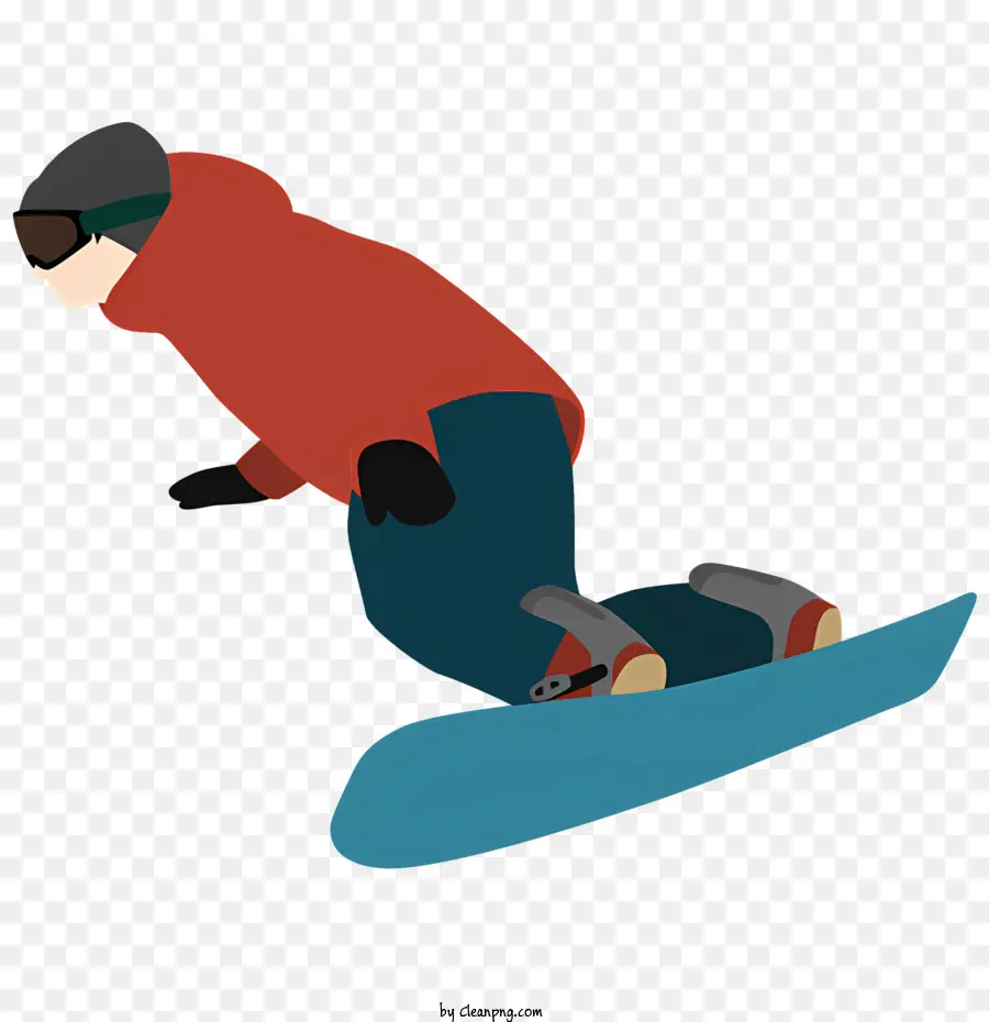 Snowboarding，Jaket Merah PNG
