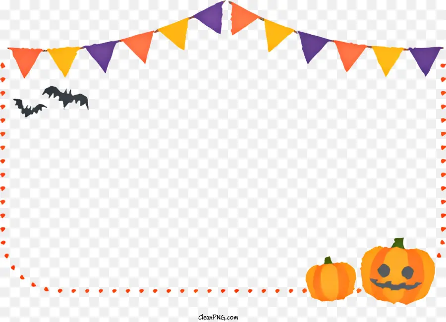 Kartun，Bingkai Halloween PNG